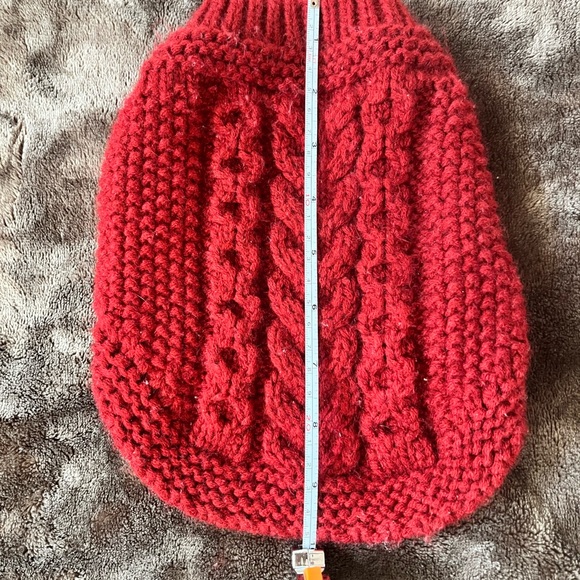 Nautica Red Cable-Knit Dog Sweater - Picture 4 of 7